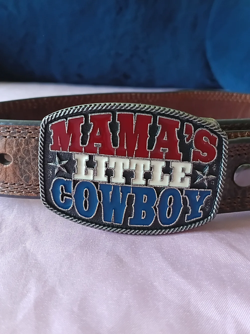 ARIAT A1305802 BOYS LEATHER BROWN BELT with Montana silver smiths buckle